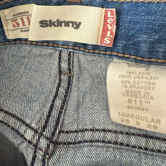 Levis 511 Slim Fit Blue Jeans Sz. 28W x 28L - Picture 3 of 3